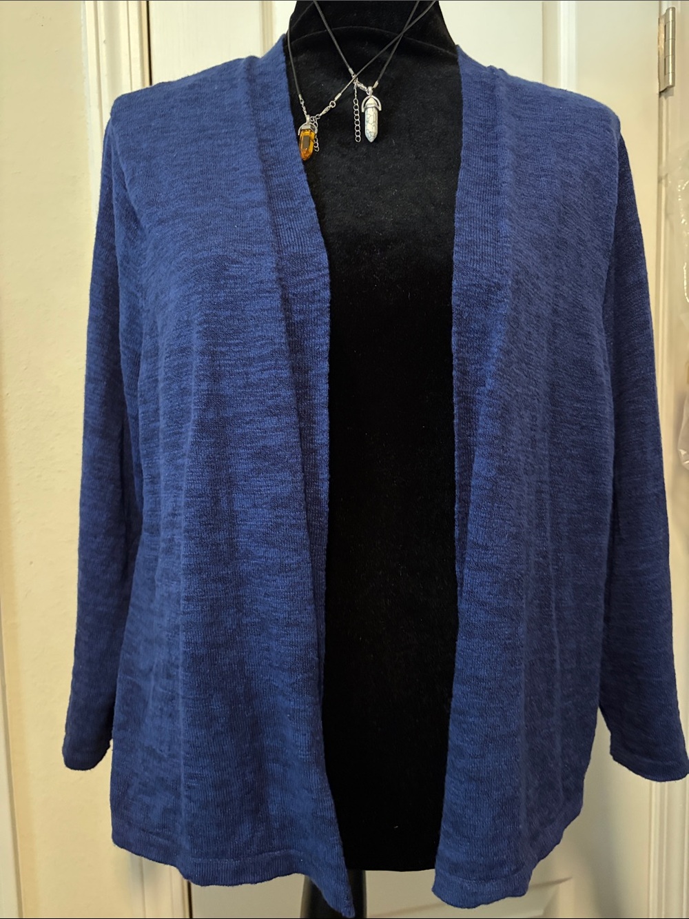 croft & barrow Navy Open-Front Women's Cardigan